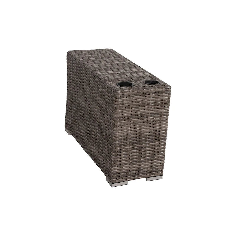 LSI 9 Piece Sectional Seating Group With Olefin Gray Cushion
