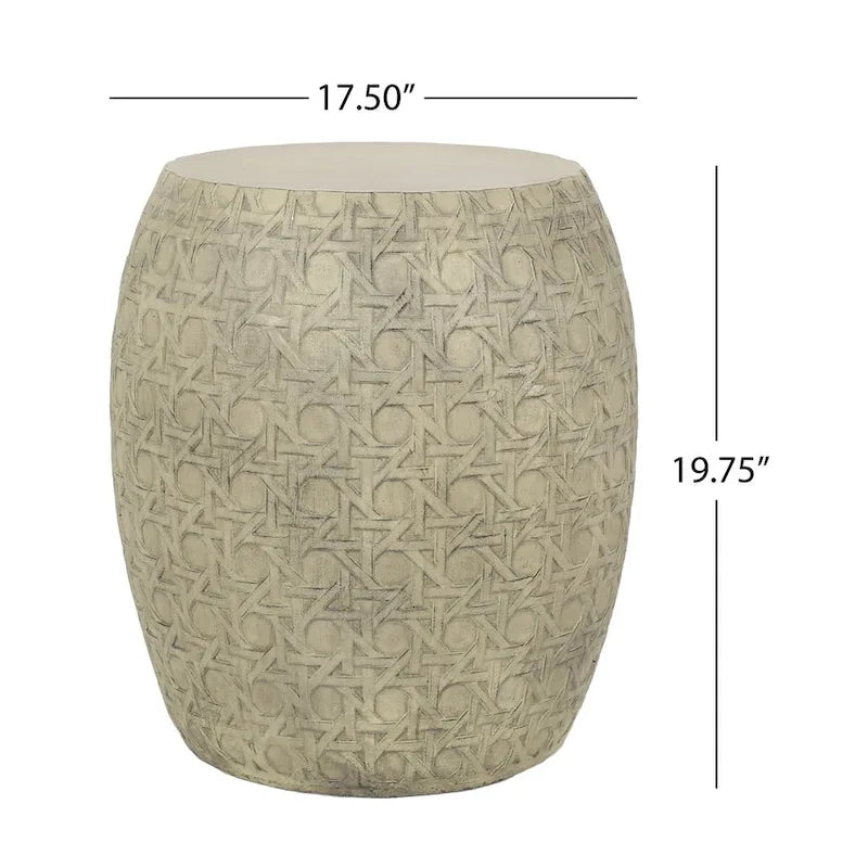 End Table Outdoor Lightweight Concrete Side Table by Christopher Knight Home