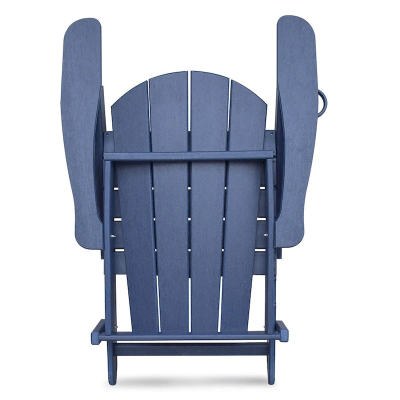 Folding Outdoor Adirondack Chair for Relaxing, HDPE All-weather Fire Pit Chair, Patio Lawn Chair