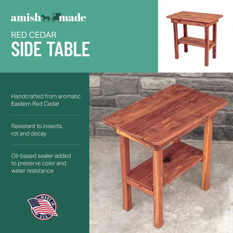 American Furniture Classics Model MM115 CEDAR Rectangle Side table