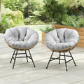 Kauai Palos Outdoor Wicker Lounge Chair With Cushion (Set of 2) by Christopher Knight Home