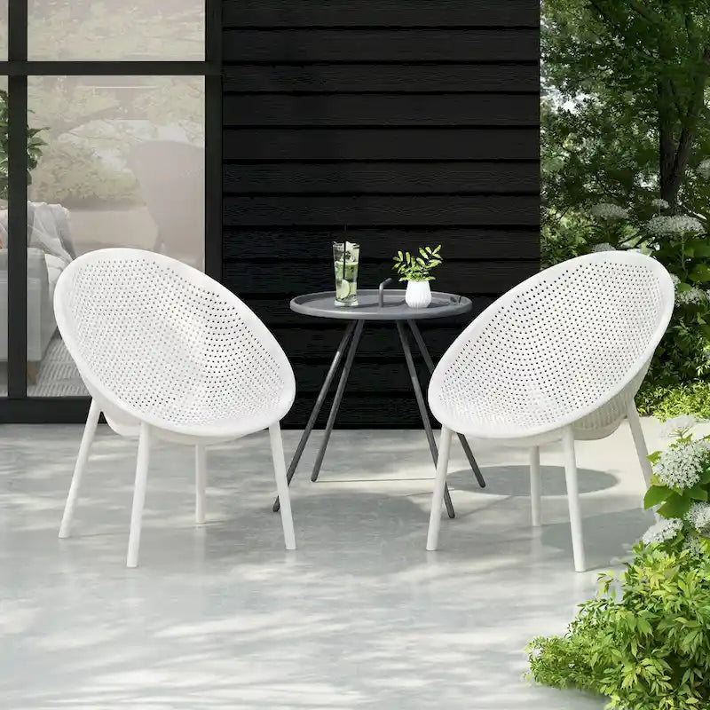 Christopher Knight Home- Gould Indoor/Outdoor Elise Polyester Accent Chair (Set of 2)