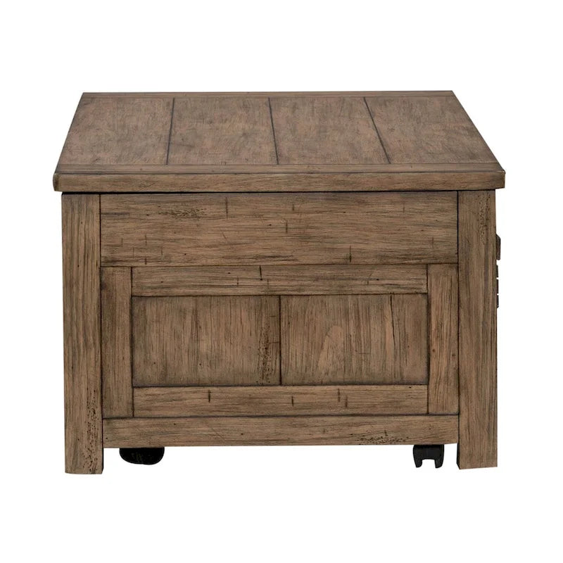 Pine Lift Top Cocktail Table with Storage – Weathered Toffee