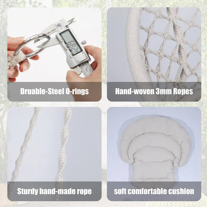 Hanging Cotton Rope Hammock Swing