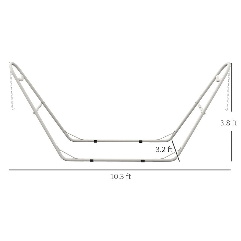 Portable Hammock Stand for 2 Person, Adjustable Steel Frame Hammock Stand for 9-14ft Hammocks