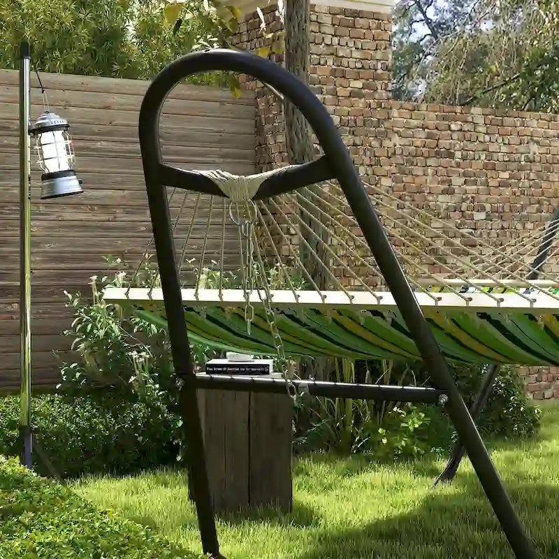 Portable Hammock Stand for 2 Person, Adjustable Steel Frame Hammock Stand for 9-14ft Hammocks