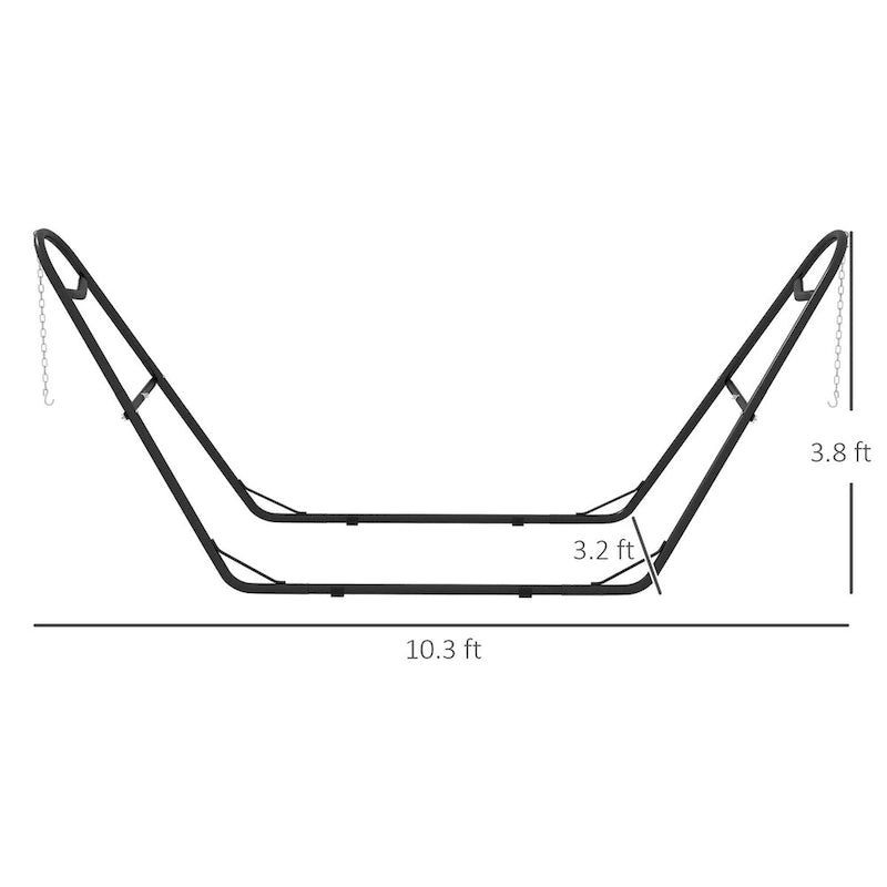 Portable Hammock Stand for 2 Person, Adjustable Steel Frame Hammock Stand for 9-14ft Hammocks