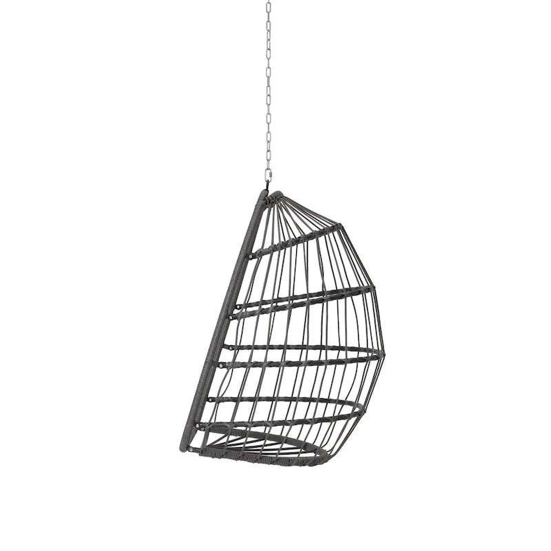Outdoor Garden Rattan Egg Swing Chair Hanging Chair Wood