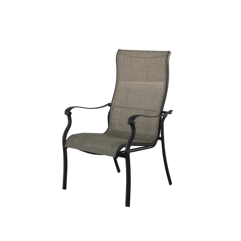 Cast Aluminum 5-Piece Outdoor Patio Dining Set with Ceramic Tile Top Round Table and Chairs