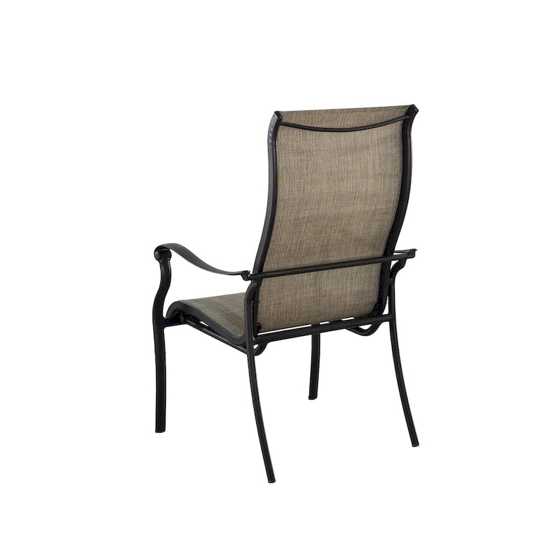 Cast Aluminum 5-Piece Outdoor Patio Dining Set with Ceramic Tile Top Round Table and Chairs