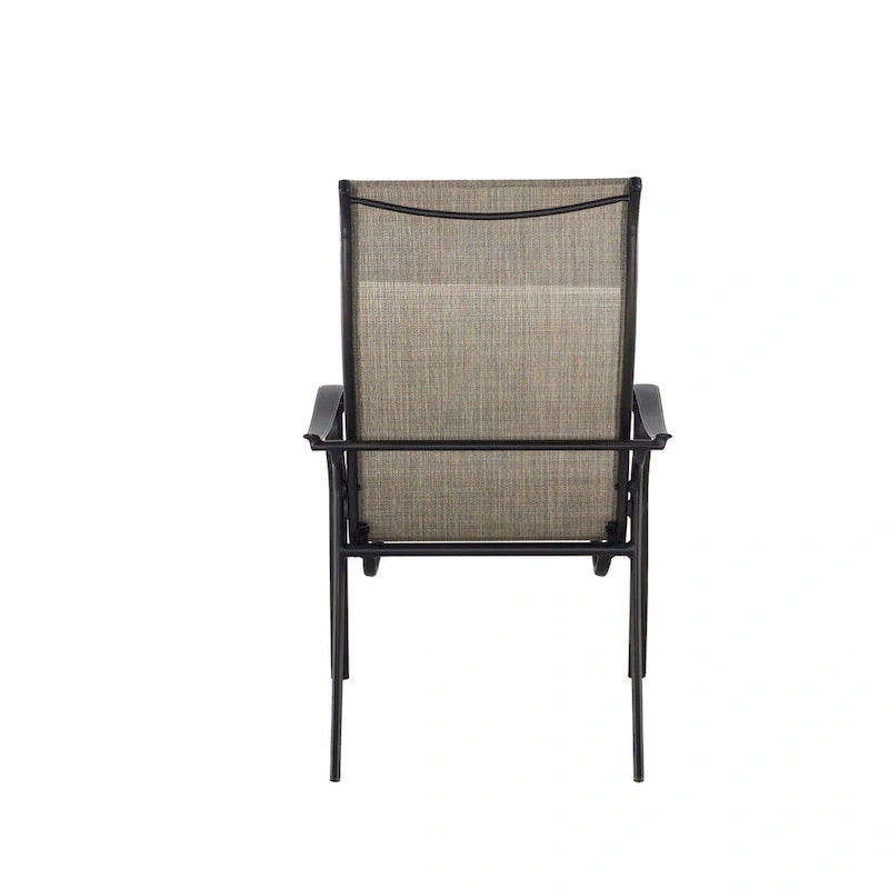 Cast Aluminum 5-Piece Outdoor Patio Dining Set with Ceramic Tile Top Round Table and Chairs