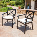Outdoor Aluminum Dining Armchairs (Set of 2)