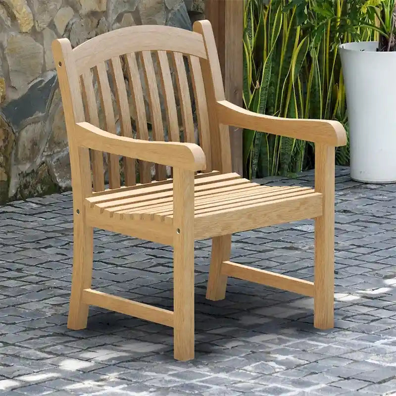 Oslo 7-Piece Outdoor Patio Furniture Dining Set Teak Rectangular