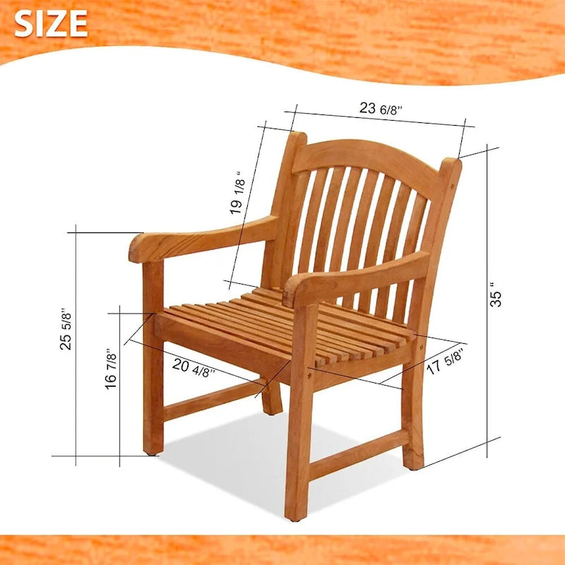 Oslo 7-Piece Outdoor Patio Furniture Dining Set Teak Rectangular