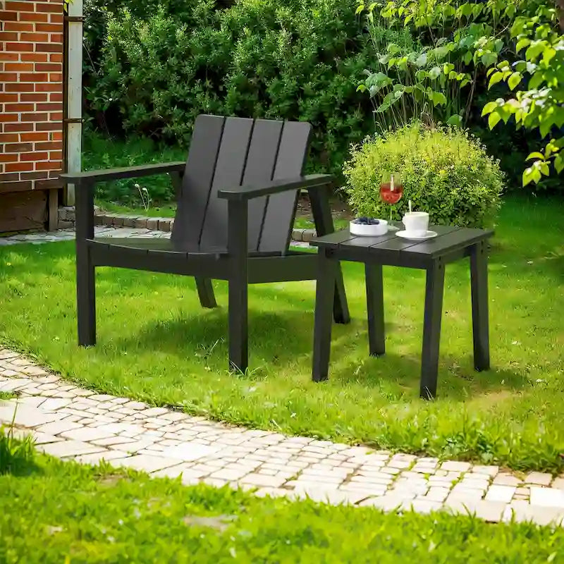 Adirondack Outdoor Side Table, HDPE Plastic End Tables for Patio, Backyard, Pool, Indoor Outdoor Companion