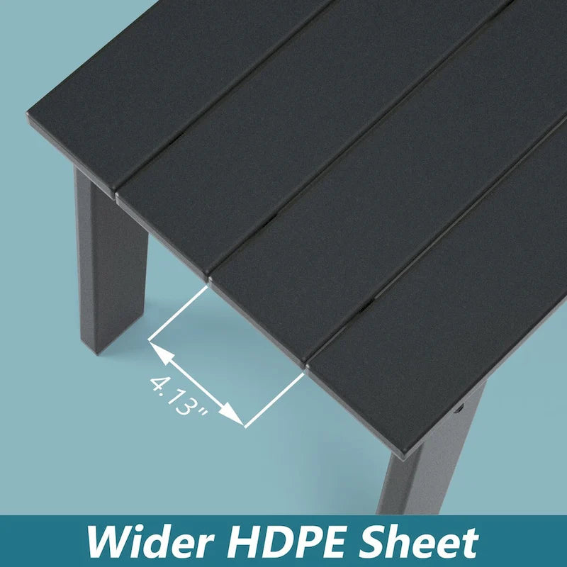 Adirondack Outdoor Side Table, HDPE Plastic End Tables for Patio, Backyard, Pool, Indoor Outdoor Companion