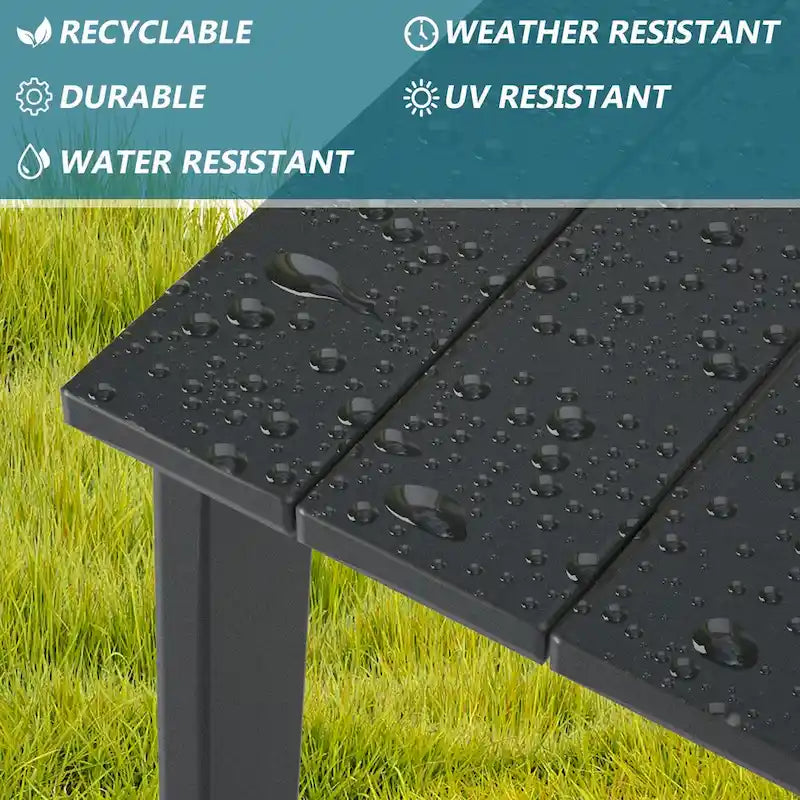 Adirondack Outdoor Side Table, HDPE Plastic End Tables for Patio, Backyard, Pool, Indoor Outdoor Companion