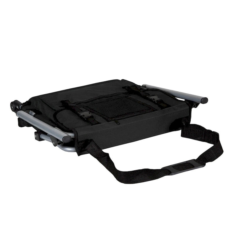 Stansport Tubular Frame Folding Stadium Seat with Arms - Black-Tan
