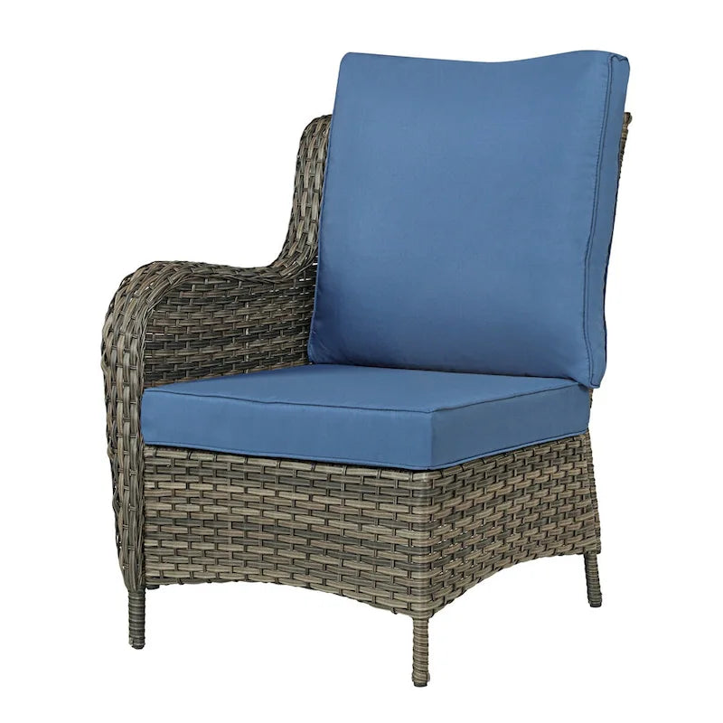 6 Pieces Outdoor Rattan Patio Furniture Set