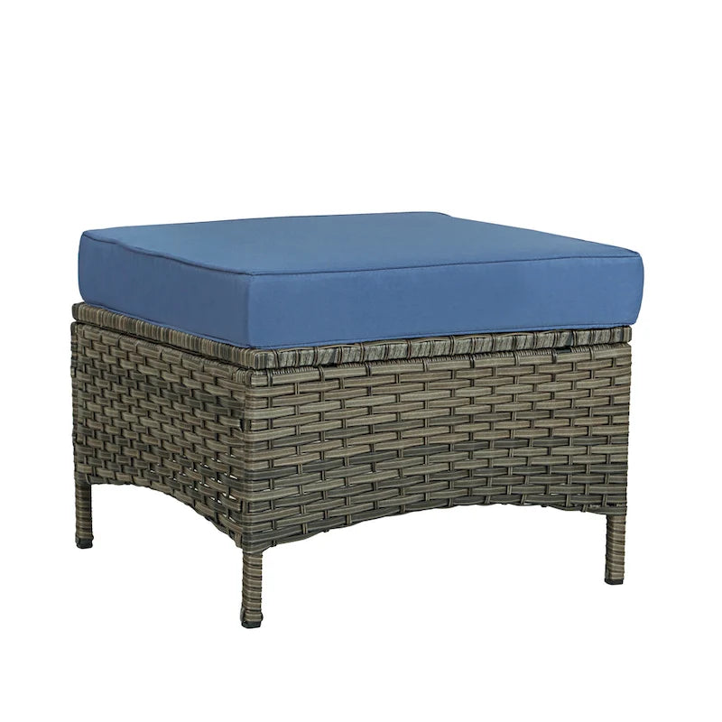 6 Pieces Outdoor Rattan Patio Furniture Set