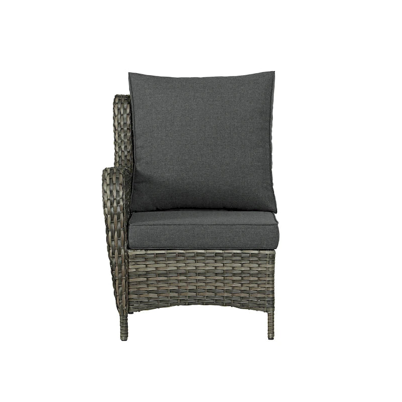 6 Pieces Outdoor Rattan Patio Furniture Set