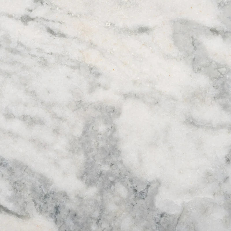 Round Marble Top Coffee Table with Acacia Wood Legs – White/Natural / White/Black