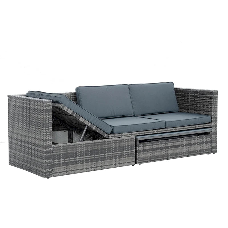 5 Set Wicker Furniture,Patio Furniture,Seasonal PE Wicker Furniture