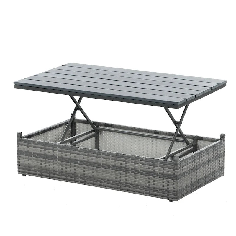 5 Set Wicker Furniture,Patio Furniture,Seasonal PE Wicker Furniture